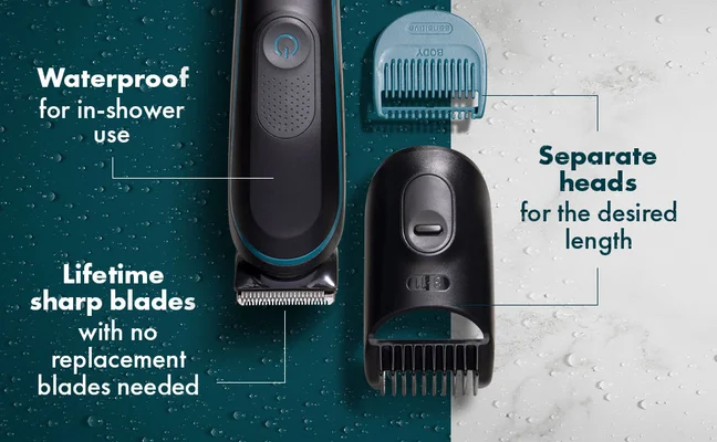 Gillette Intimate Grooming - Water Proof; Separate Heads & Lifetime sharp Blades
