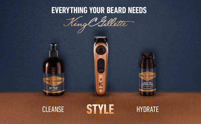 3in1 Wash, Trimmer Pro, and Beard Itch Soothing Lotion to cleanse, style and hydrate.