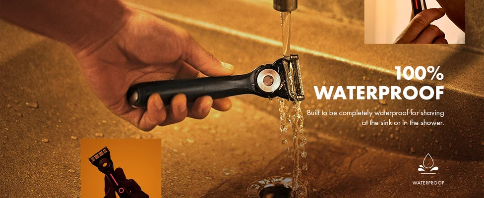 100% WATERPROOF Built to be completely waterproof for shaving at the sink or in the shower.WATERPROOF