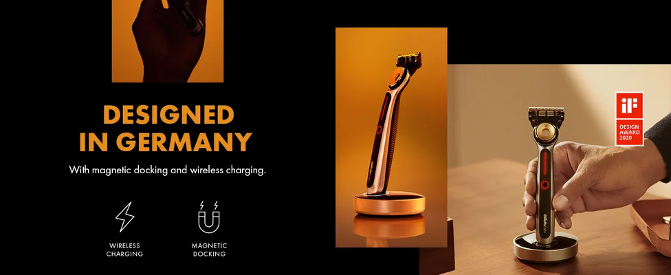 DESIGNED IN GERMANY With magnetic docking and wireless charging. WIRELESS CHARGING MAGNETIC DOCKING