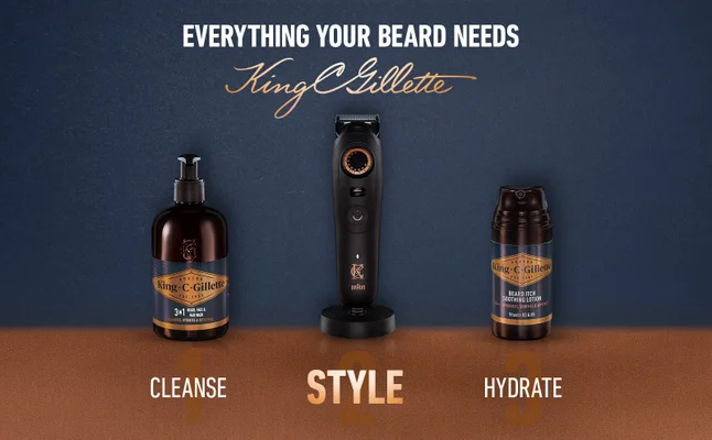 3in1 Wash, Trimmer Pro Max, and Beard Itch Soothing Lotion to cleanse, style and hydrate.