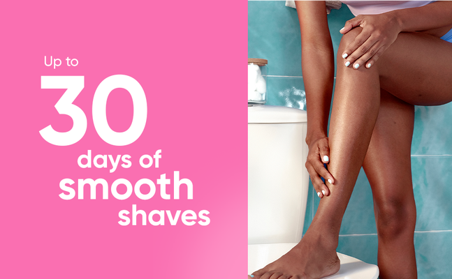 Gillette Venus Pro ComfortGlide Tropical gives up to 30 days of smooth shaves.