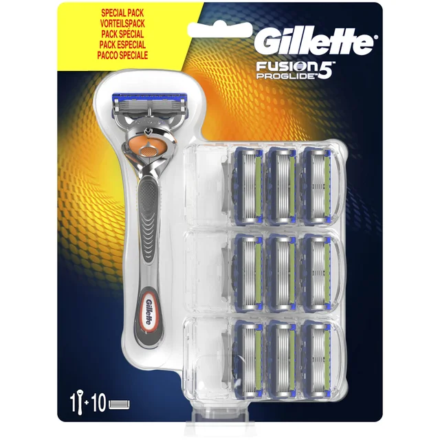 Gillette Fusion5 ProGlide Razor + 10 Blades