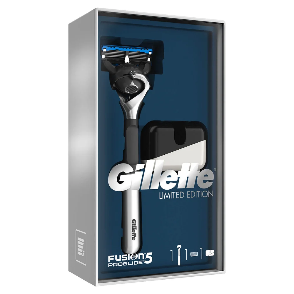 Limited Edition Gillette Fusion5 ProGlide Razor Gift Set - Chrome Image 1