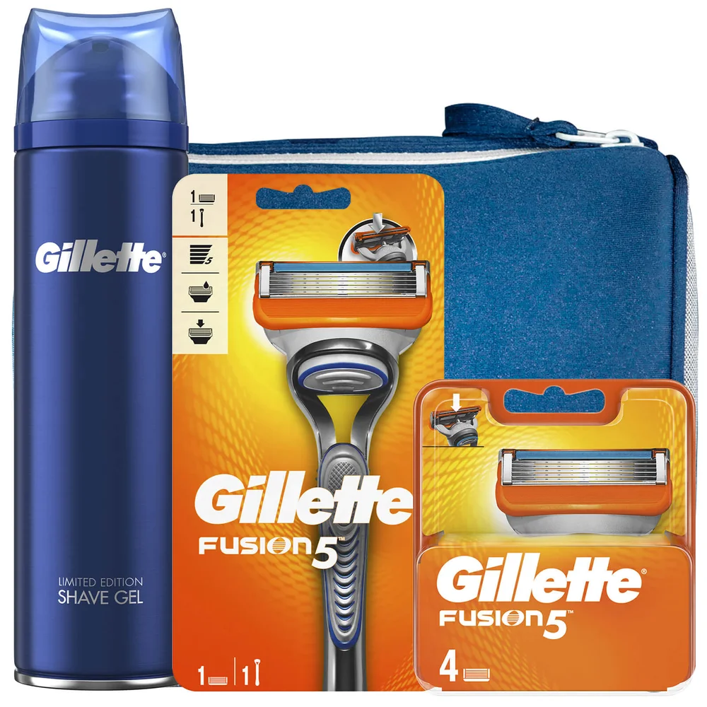 Gillette Fusion5 Shaving Kit with Wash Bag Image 1