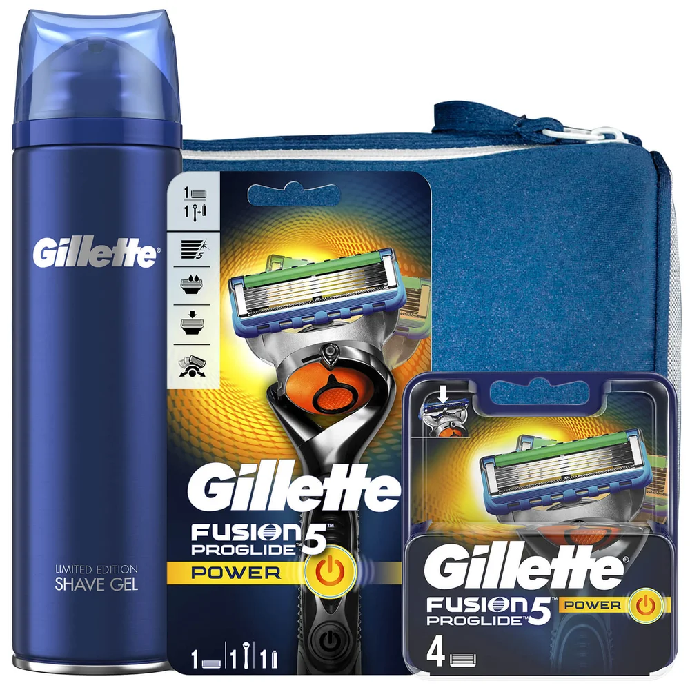 Gillette Fusion5 Proglide Power Shaving Kit with Wash Bag Image 1