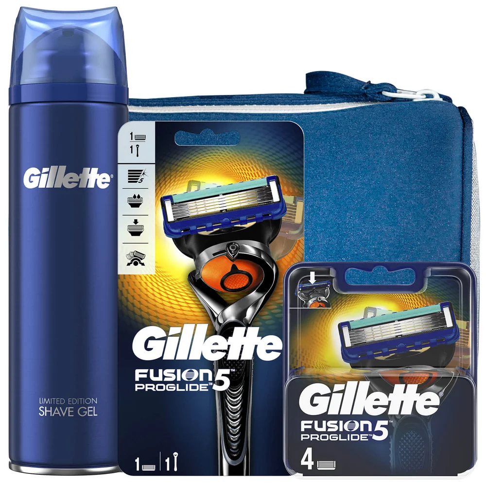 Gillette Fusion5 ProGlide Shaving Kit with Wash Bag Image 1