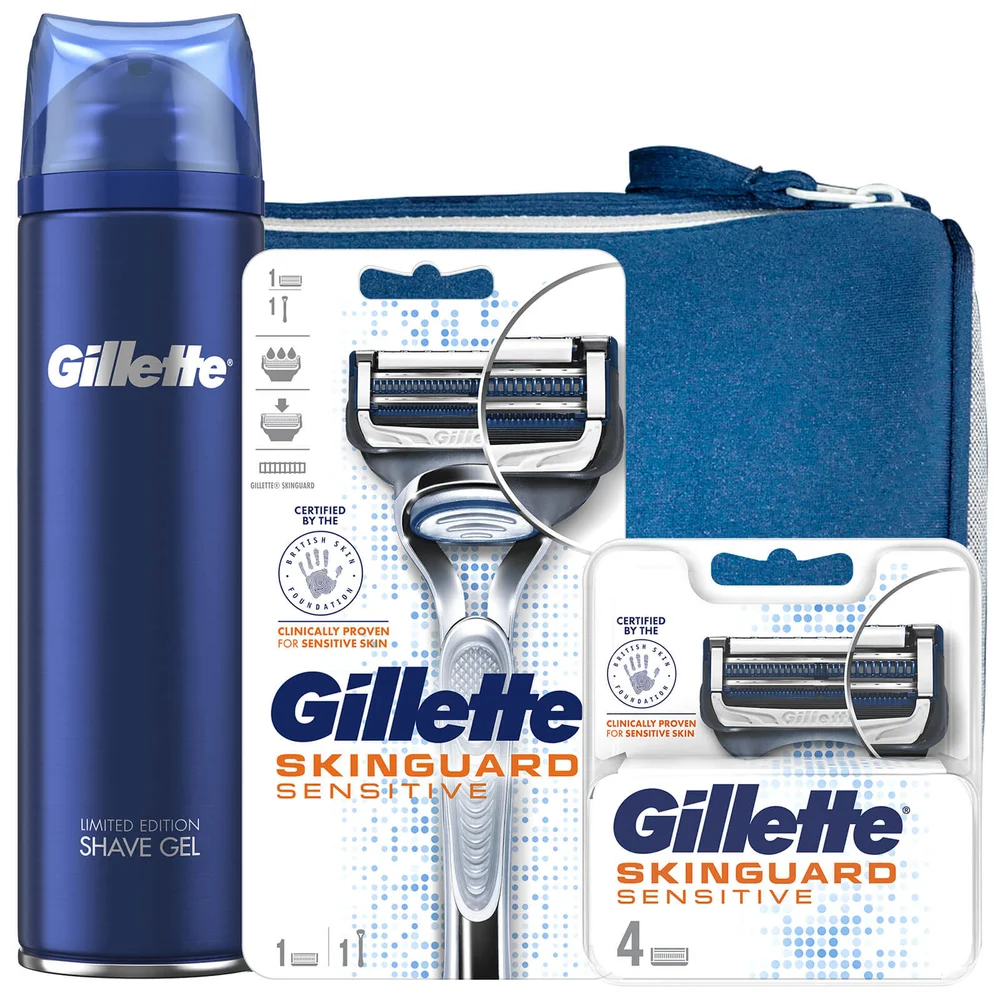 Gillette Skinguard Shaving Kit with Wash Bag Image 1