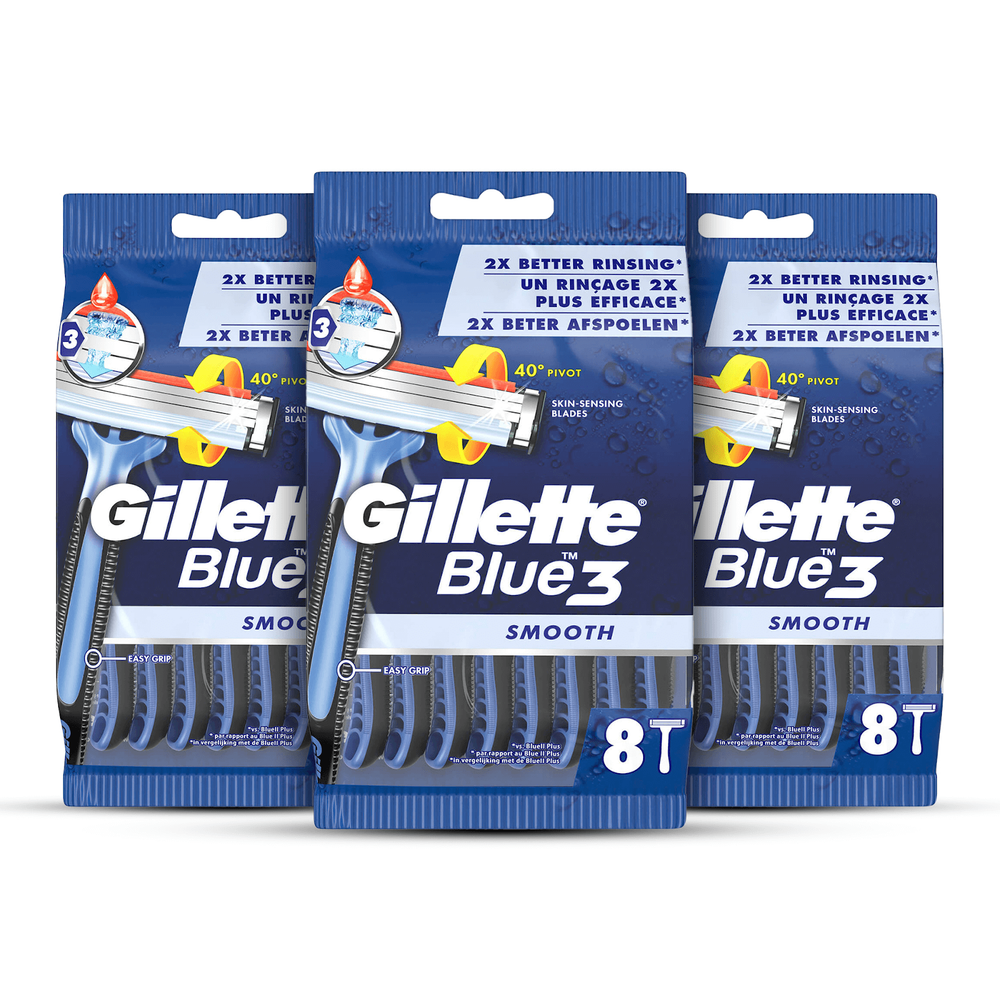 Gillette Blue3 Disposable Razors (24 Pack - 3 Month) Image 1