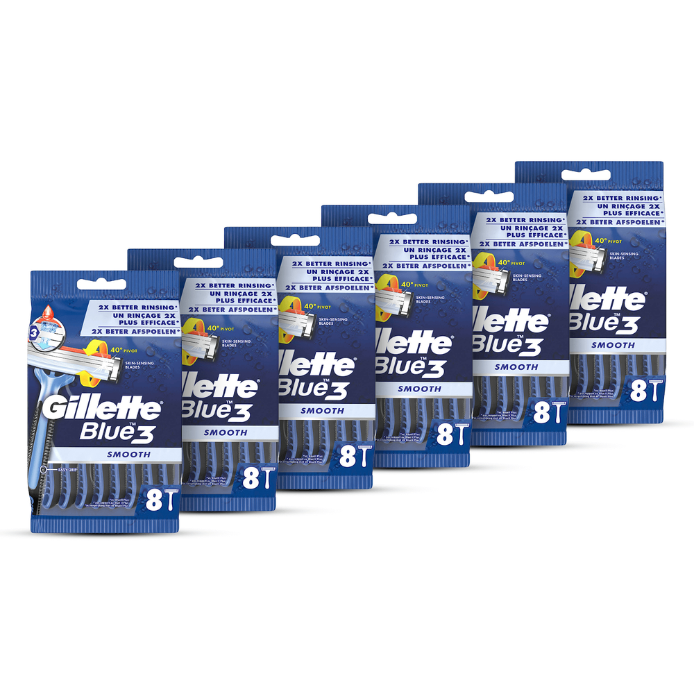 Gillette Blue3 Disposable Razors (48 Pack - 6 Month) Image 1