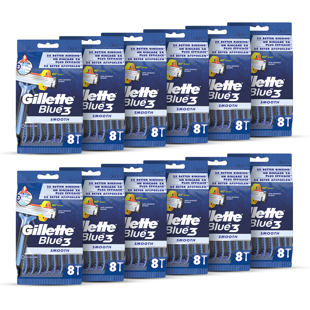Gillette Blue3 Disposable Razors (96 Pack - 12 Month) Image 1