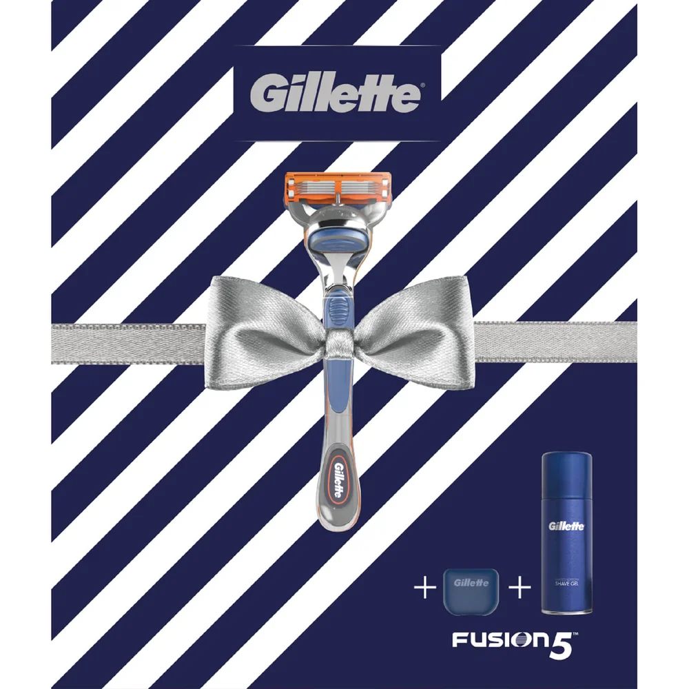Gillette Fusion5 Razor, Shaving Gel and Travel Case Gift Set Image 1