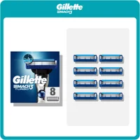 Gillette Mach3 Turbo razor blades, showing 8 refills from the pack.