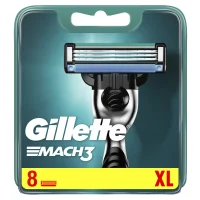 Gillette Mach3 razor blade refills, 8 count XL pack.