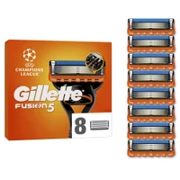 Gillette Fusion5 razor packaging, includes 8 blade refills.
