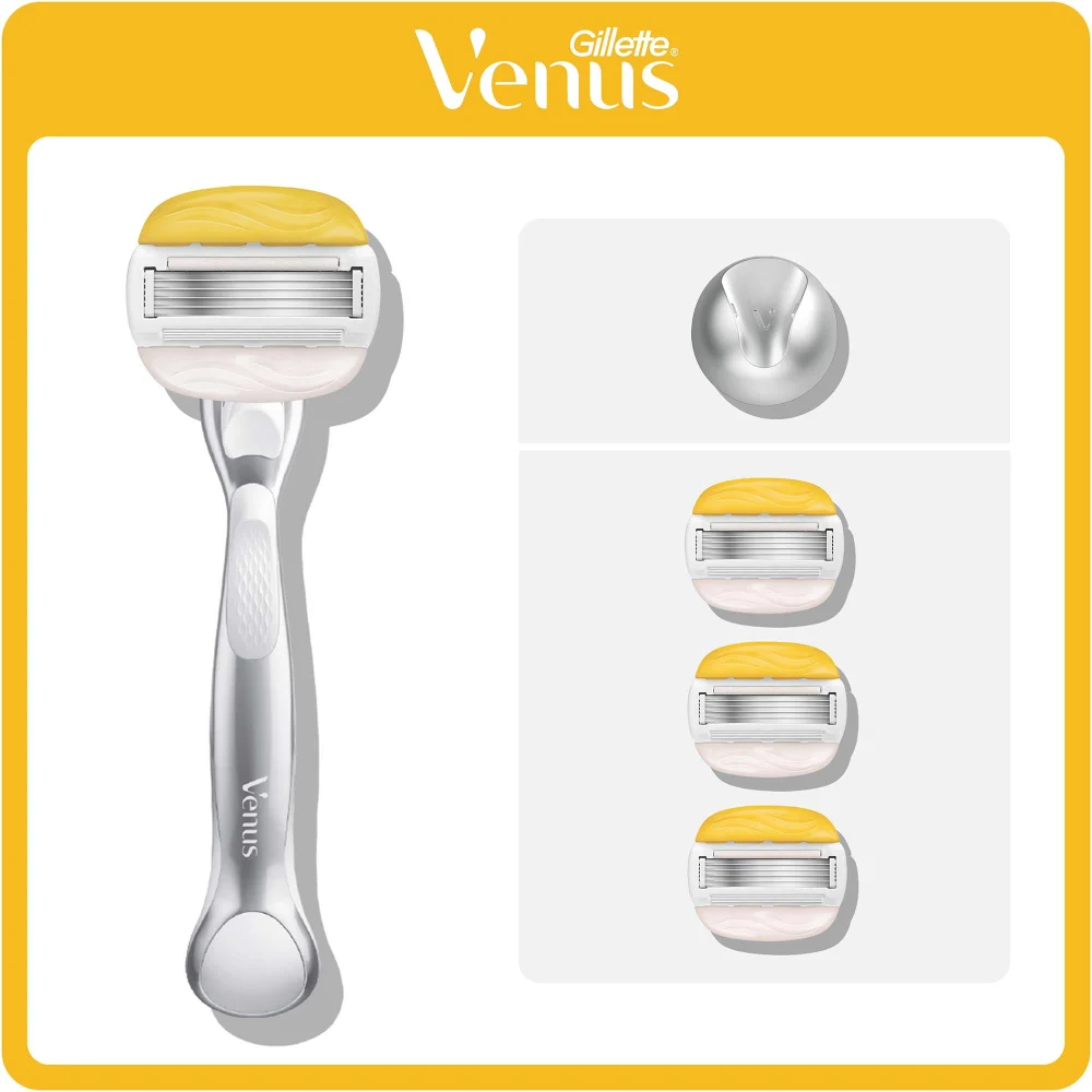 Gillette Venus Pro ComfortGlide Coconut with Olay Platinum Razor, 3 Razor Blades & Shower Hanger Image 1