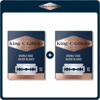King C. Gillette Double Edge Razor Blades, two 10-blade packs.