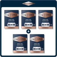 King C. Gillette Double Edge Razor Blades, 5 packs, 10 blades per pack.