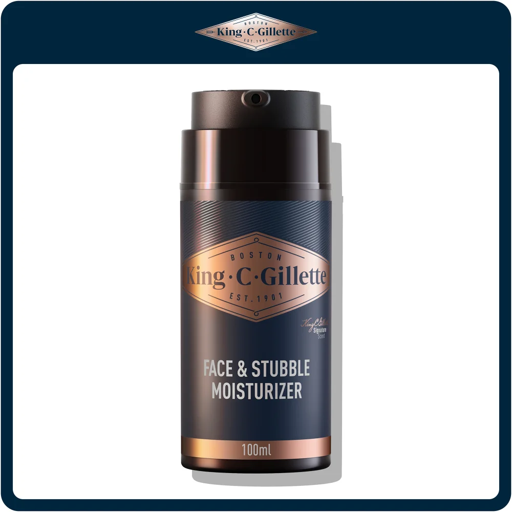 King C. Gillette Face & Stubble Moisturiser 100ml Image 1