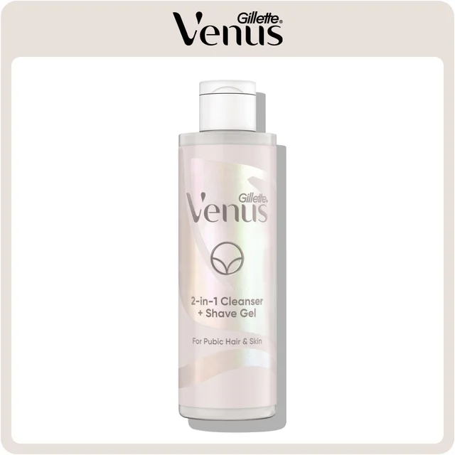 Gillette Venus 2-in-1 Cleanser and Shaving Gel for Pubic Hair and Skin (190ml)