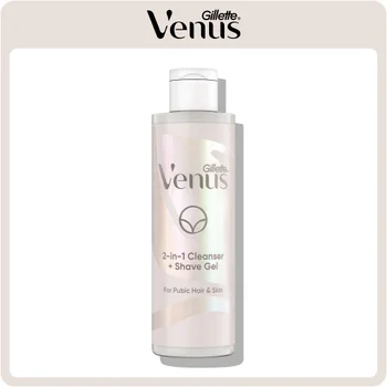 Gillette Venus 2-in-1 Cleanser and Shaving Gel for Pubic Hair and Skin (190ml)