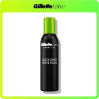 GilletteLabs Quick Rinse Shave Foam bottle with green cap.
