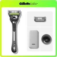 Gillette Labs Razor with Exfoliating Bar, Travel Case and 1 Razor Blades Refill - undefined undefined