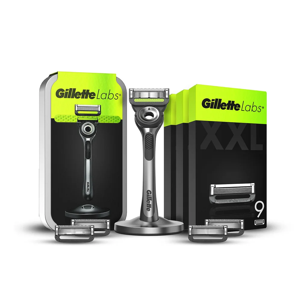 Gillette Labs Razor with Exfoliating Bar, Travel Case and 27 Blade Refills Image 1