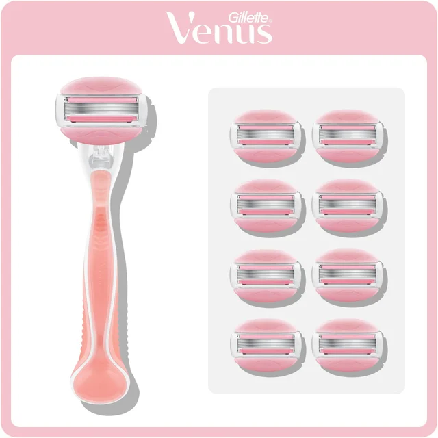 Gillette Venus ComfortGlide Spa Breeze Razor & 8 Razor Blades