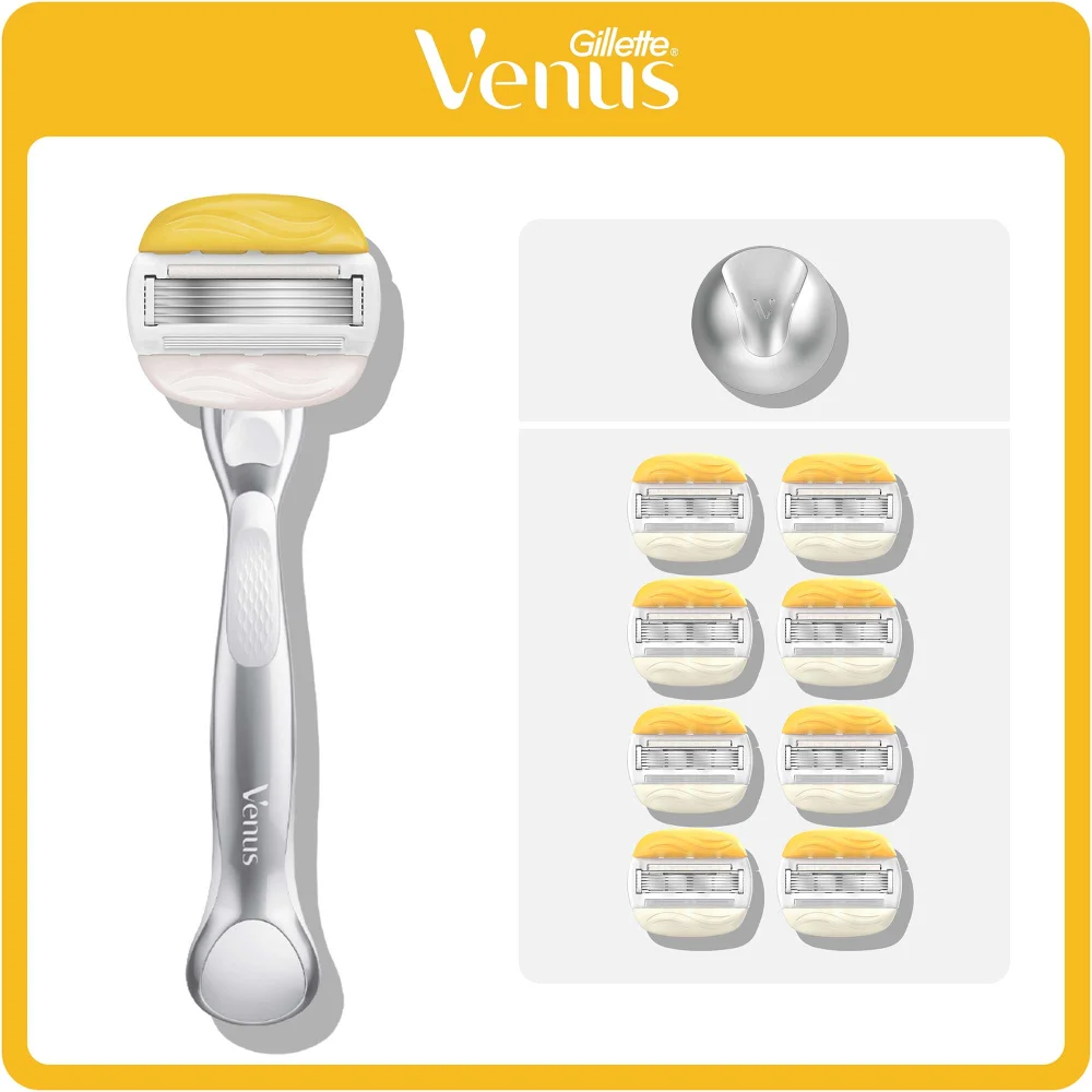 Gillette Venus Pro ComfortGlide Coconut with Olay Platinum Razor, 8 Razor Blades & Shower Hanger Image 1