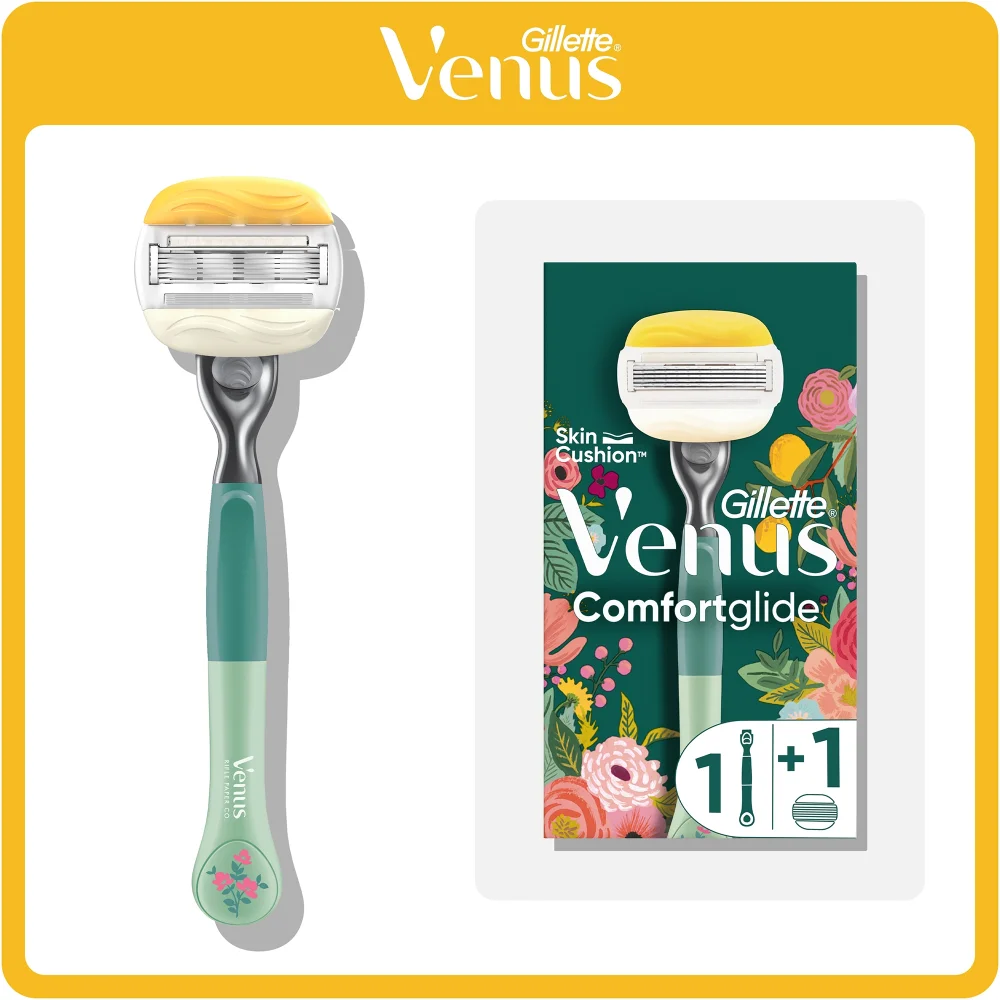 Venus Coconut Comfortglide Razor - Rifle Paper Edition Image 1