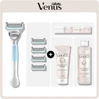 Gillette Venus pubic hair & skin care kit with razor, 4 refills, exfoliant, cleanser & serum.