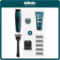 Gillette Intimate Grooming Kit with trimmer, razor, and shave cream + cleanser.