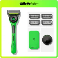 GilletteLabs Razer razor kit, 4 refills, stand & travel case, 'For Gamers. By Gamers.'