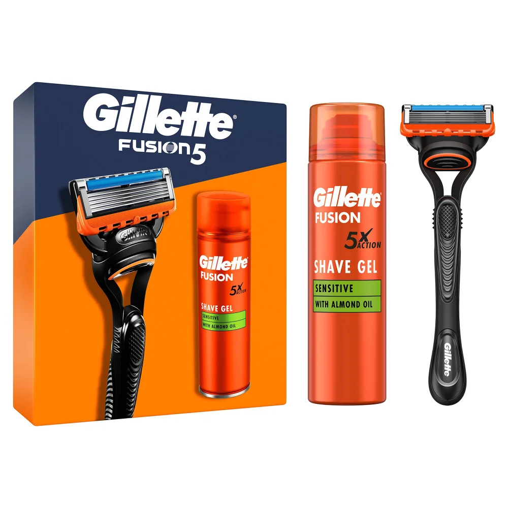 Gillette Fusion5 Giftset - Fusion5 Razor with Shaving Gel 200ml Image 1