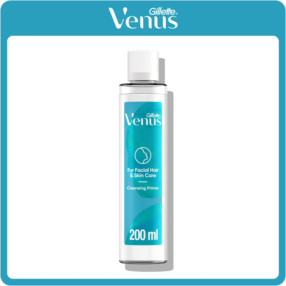 Gillette Venus Cleansing Primer, 200 ml, for Facial Hair & Skin Care.