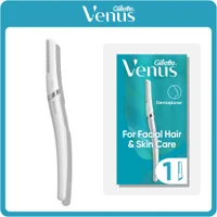 Gillette Venus Dermaplaner and packaging highlighting 'For Facial Hair & Skin Care'.