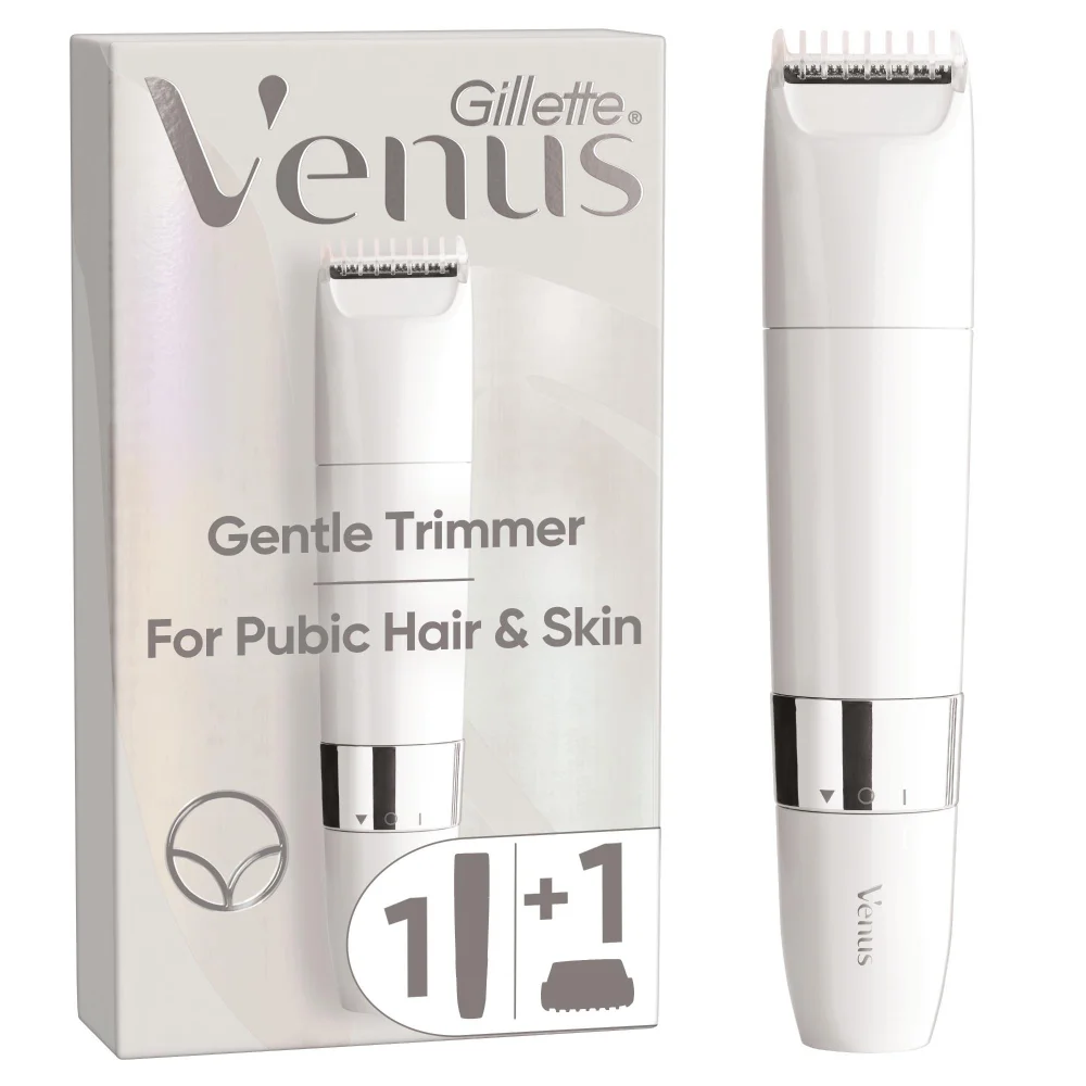 Venus Gentle Trimmer for Pubic Hair & Skin shown with packaging.
