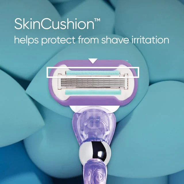 Gillette Venus razor with SkinCushion™ helps protect from shave irritation.
