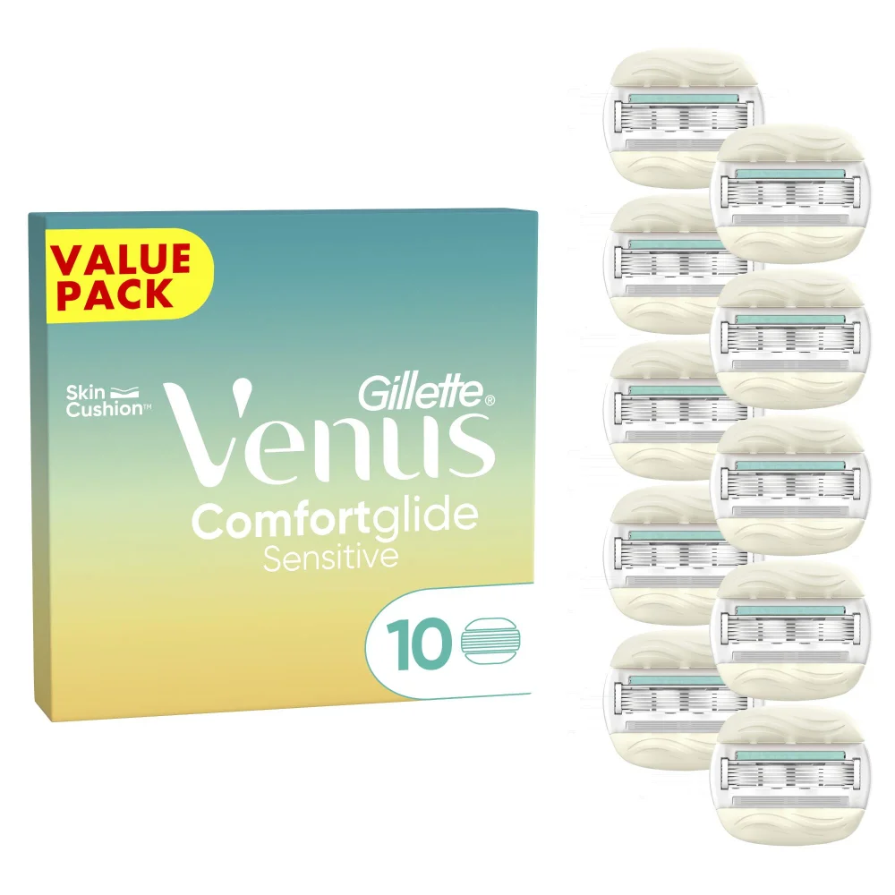 Gillette Venus ComfortGlide 5 Sensitive, 10 Razor Blade Refills Image 1