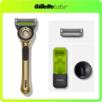 Gillette Labs Champion Gold Razor, 2 Razor Blades & Slimline Travel Case - undefined undefined