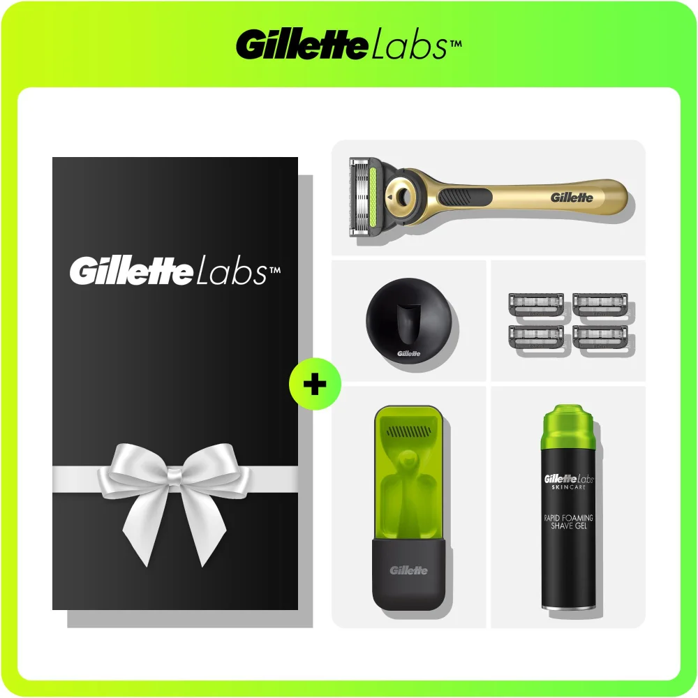 Gillette Labs Champion Gold Razor & Shaving Essentials Starter Gift Set Image 1