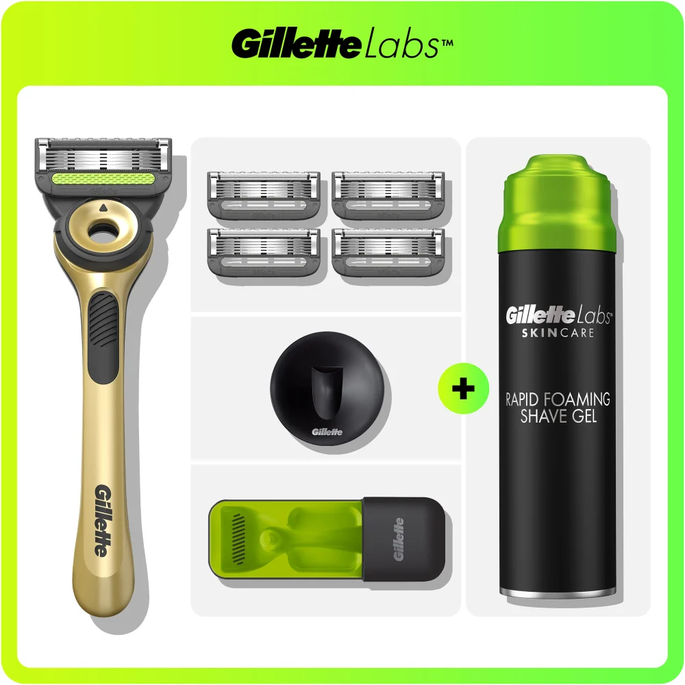 Gillette Labs Champion Gold Edition Razor & Shaving Essentials Deluxe Set Image 1
