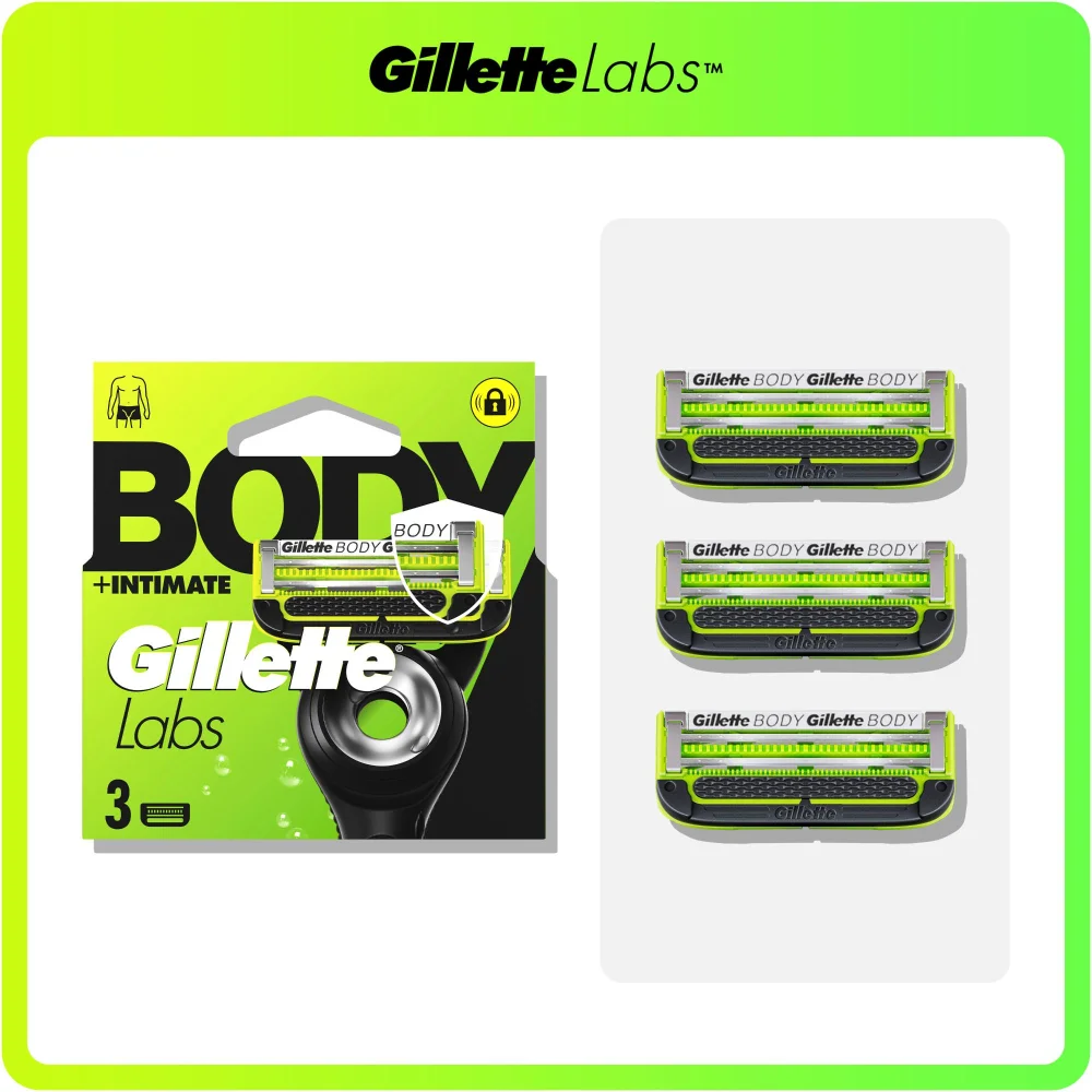 GilletteLabs Body + Intimate Blades 3 Refills Image 1