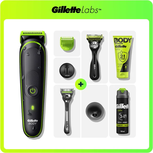 GilletteLabs Head-to-Toe Ultimate Body Grooming Set