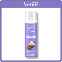 Gillette Satin Care Shea Butter Silk Shaving Gel, Dry Skin