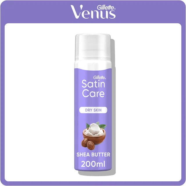 Gillette Satin Care Shea Butter Silk Shaving Gel, Dry Skin
