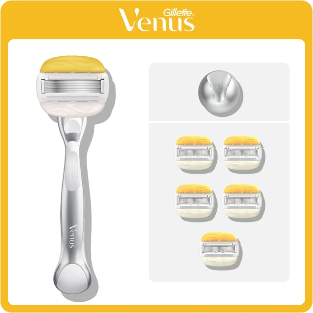 Gillette Venus Pro ComfortGlide Coconut Olay Razor with 6 Razor Blade