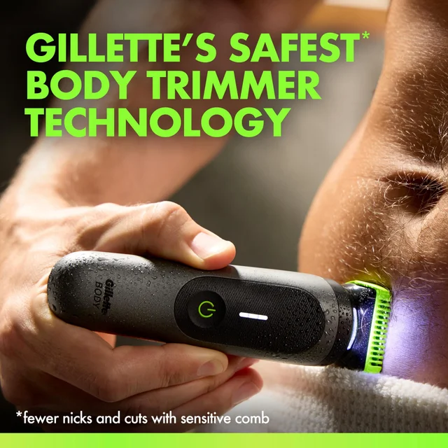 GilletteLabs i7 Body + Intimate Hair Trimmer for Men, LED Light & SkinFirst Technology