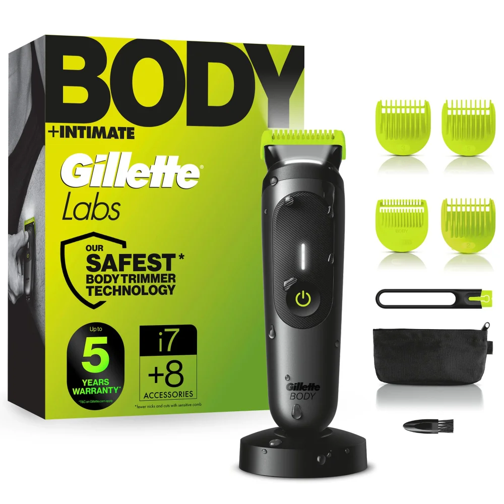 GilletteLabs i7 Body + Intimate Hair Trimmer for Men, LED Light & SkinFirst Technology Image 1